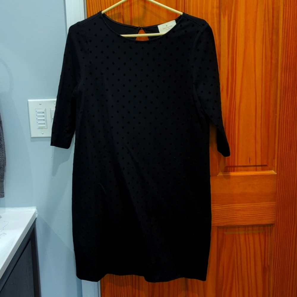 Kate Spade dotted black Shift dress - Small
